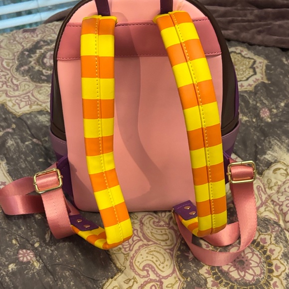 Loungefly Pink and Purple Kids Backpack with Bow Tie - Picture 2 of 3